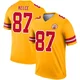 Men's Travis Kelce Kansas City Chiefs ＃87 Legend Gold Inverted Jersey