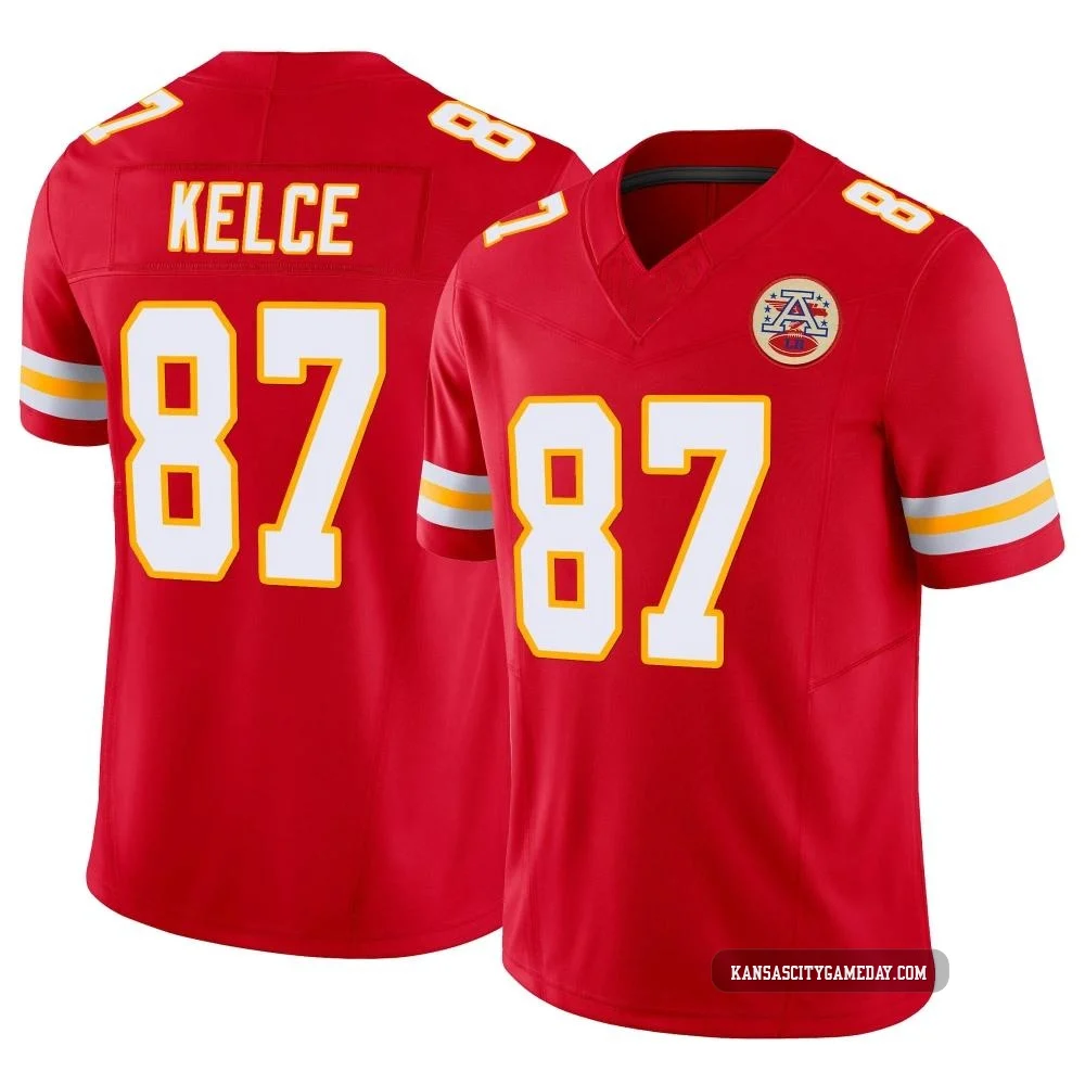Men's Travis Kelce Kansas City Chiefs ＃87 Limited Red Vapor F.U.S.E. Jersey