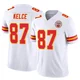 Men's Travis Kelce Kansas City Chiefs ＃87 Limited White Vapor F.U.S.E. Jersey