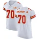 Men's Tremayne Anchrum Jr. Kansas City Chiefs ＃70 Elite White Vapor Untouchable Super Bowl LIX Jersey