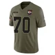 Men's Tremayne Anchrum Jr. Kansas City Chiefs ＃70 Limited Olive 2025 Salute to Service Jersey