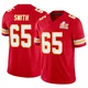 Men's Trey Smith Kansas City Chiefs ＃65 Limited Red Vapor F.U.S.E. Super Bowl LIX Jersey