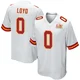 Men's Xavier Loyd Kansas City Chiefs ＃0 Game White Super Bowl LIX Jersey
