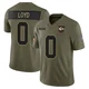 Men's Xavier Loyd Kansas City Chiefs ＃0 Limited Olive 2025 Salute to Service Jersey