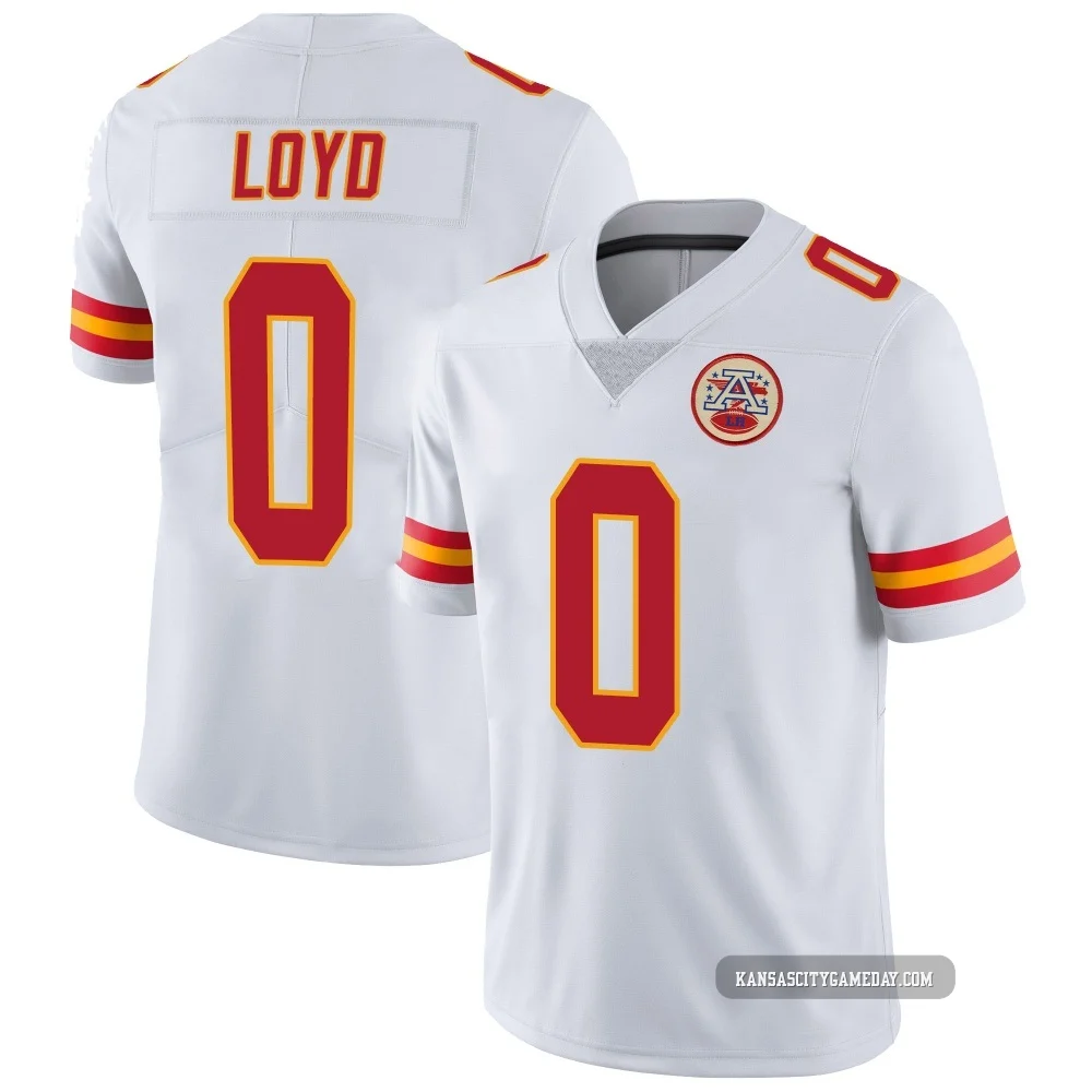 Men's Xavier Loyd Kansas City Chiefs ＃0 Limited White Vapor Untouchable Jersey
