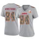 Women's Andrew Armstrong Kansas City Chiefs ＃84 Game Gray Atmosphere Fashion Super Bowl LIX Jersey