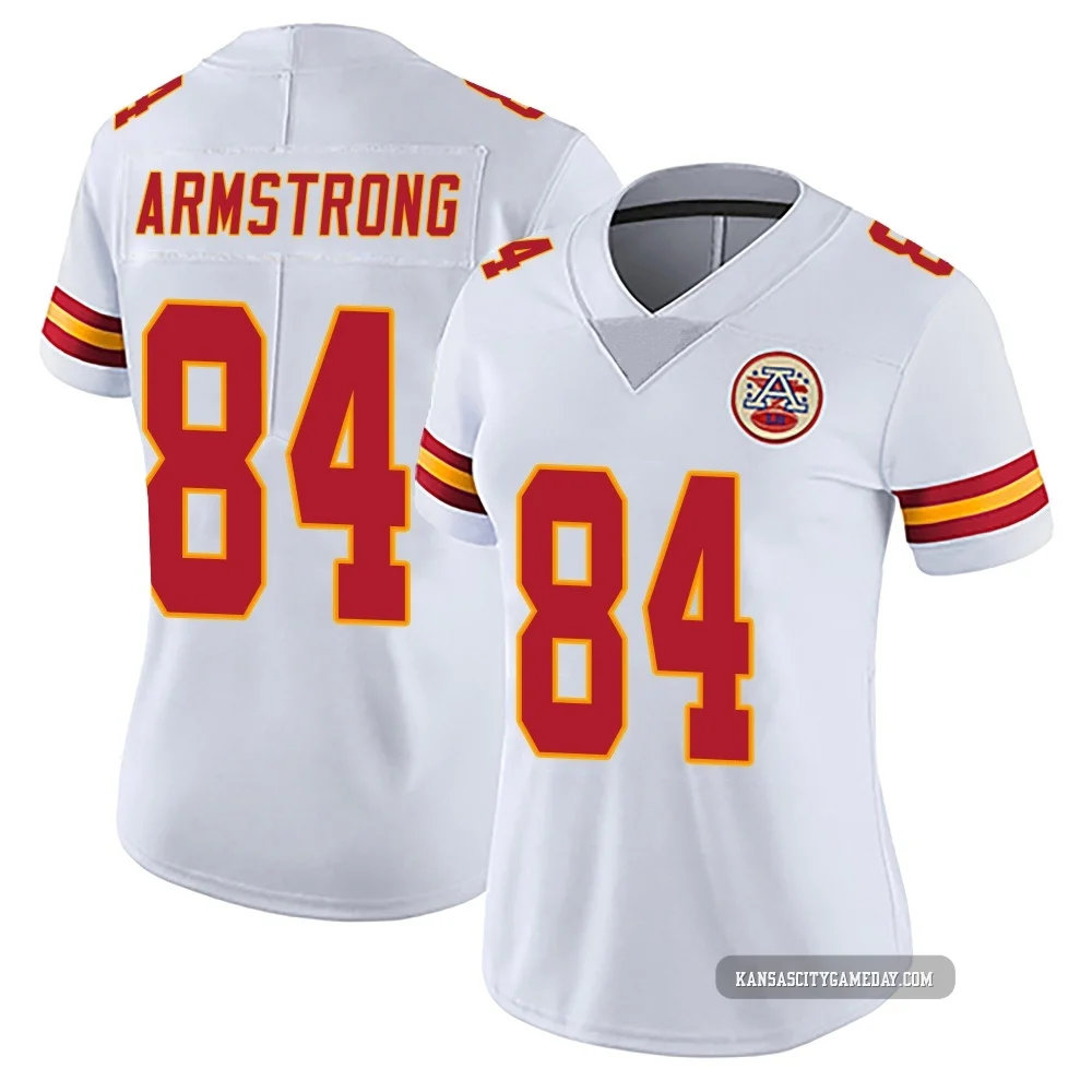 Women's Andrew Armstrong Kansas City Chiefs ＃84 Limited White Vapor Untouchable Jersey