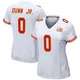 Women's Anthony Dunn Jr. Kansas City Chiefs ＃0 Game White Super Bowl LIX Jersey