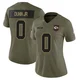 Women's Anthony Dunn Jr. Kansas City Chiefs ＃0 Limited Olive 2025 Salute to Service Jersey