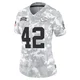 Women's Azizi Hearn Kansas City Chiefs ＃42 Limited Arctic Camo 2024 Salute to Service Jersey