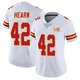 Women's Azizi Hearn Kansas City Chiefs ＃42 Limited White Vapor Untouchable Super Bowl LIX Jersey