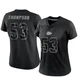 Women's BJ Thompson Kansas City Chiefs ＃53 Limited Black Reflective Jersey