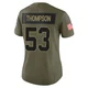 Women's BJ Thompson Kansas City Chiefs ＃53 Limited Olive 2025 Salute to Service Jersey