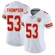 Women's BJ Thompson Kansas City Chiefs ＃53 Limited White Vapor Untouchable Jersey