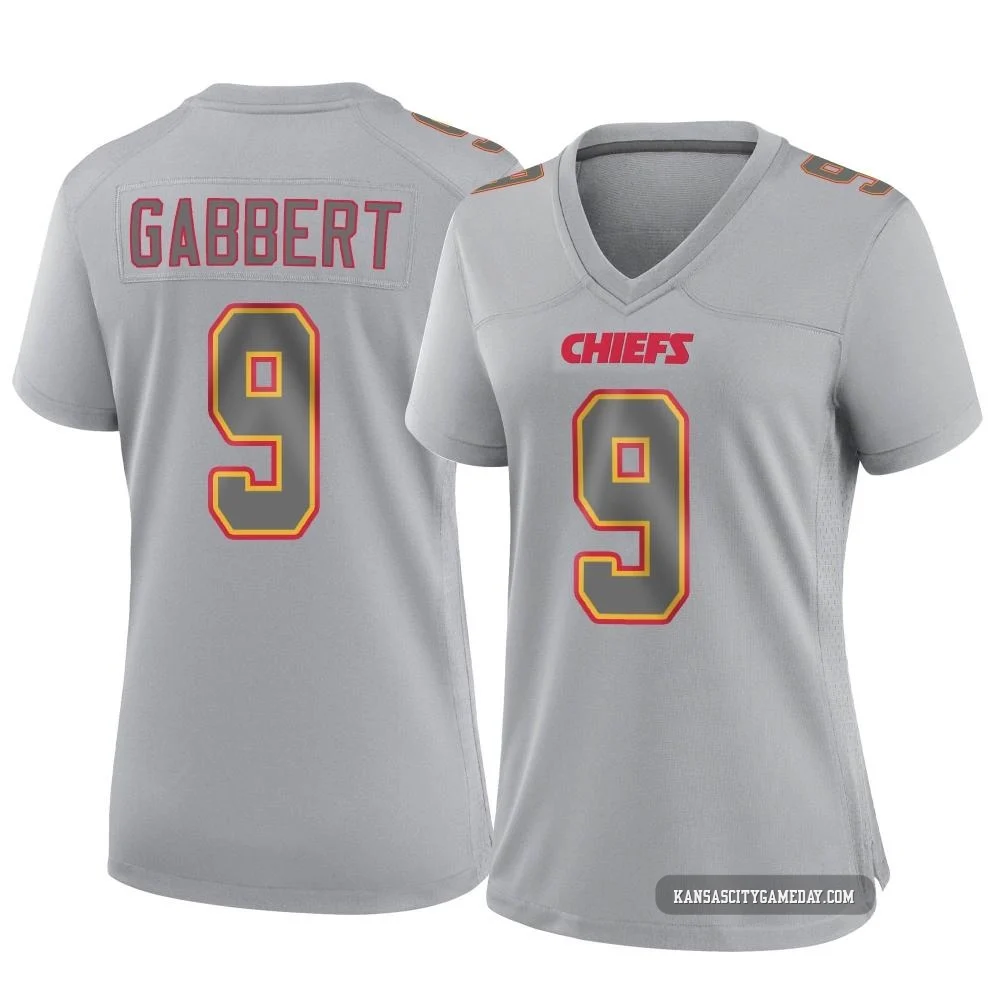 Women's Blaine Gabbert Kansas City Chiefs ＃9 Game Gray Atmosphere Fashion Jersey