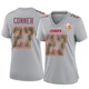 Women's Chamarri Conner Kansas City Chiefs ＃27 Game Gray Atmosphere Fashion Super Bowl LIX Jersey