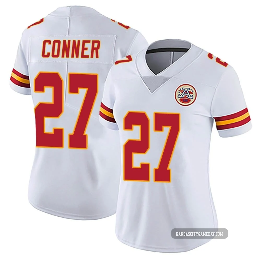 Women's Chamarri Conner Kansas City Chiefs ＃27 Limited White Vapor Untouchable Jersey