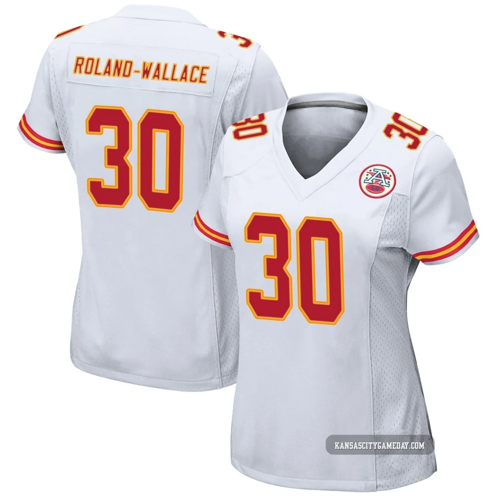 Women's Chris Roland-Wallace Kansas City Chiefs ＃30 Game White Jersey