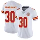 Women's Chris Roland-Wallace Kansas City Chiefs ＃30 Limited White Vapor Untouchable Jersey