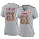 Women's C.J. Hanson Kansas City Chiefs ＃61 Game Gray Atmosphere Fashion Super Bowl LIX Jersey