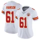 Women's C.J. Hanson Kansas City Chiefs ＃61 Limited White Vapor Untouchable Jersey