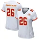 Women's Clyde Edwards-Helaire Kansas City Chiefs ＃26 Game White Super Bowl LIX Jersey