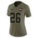 Women's Clyde Edwards-Helaire Kansas City Chiefs ＃26 Limited Olive 2025 Salute to Service Jersey