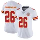 Women's Clyde Edwards-Helaire Kansas City Chiefs ＃26 Limited White Vapor Untouchable Jersey