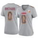 Women's Cole Brevard Kansas City Chiefs ＃0 Game Gray Atmosphere Fashion Super Bowl LIX Jersey