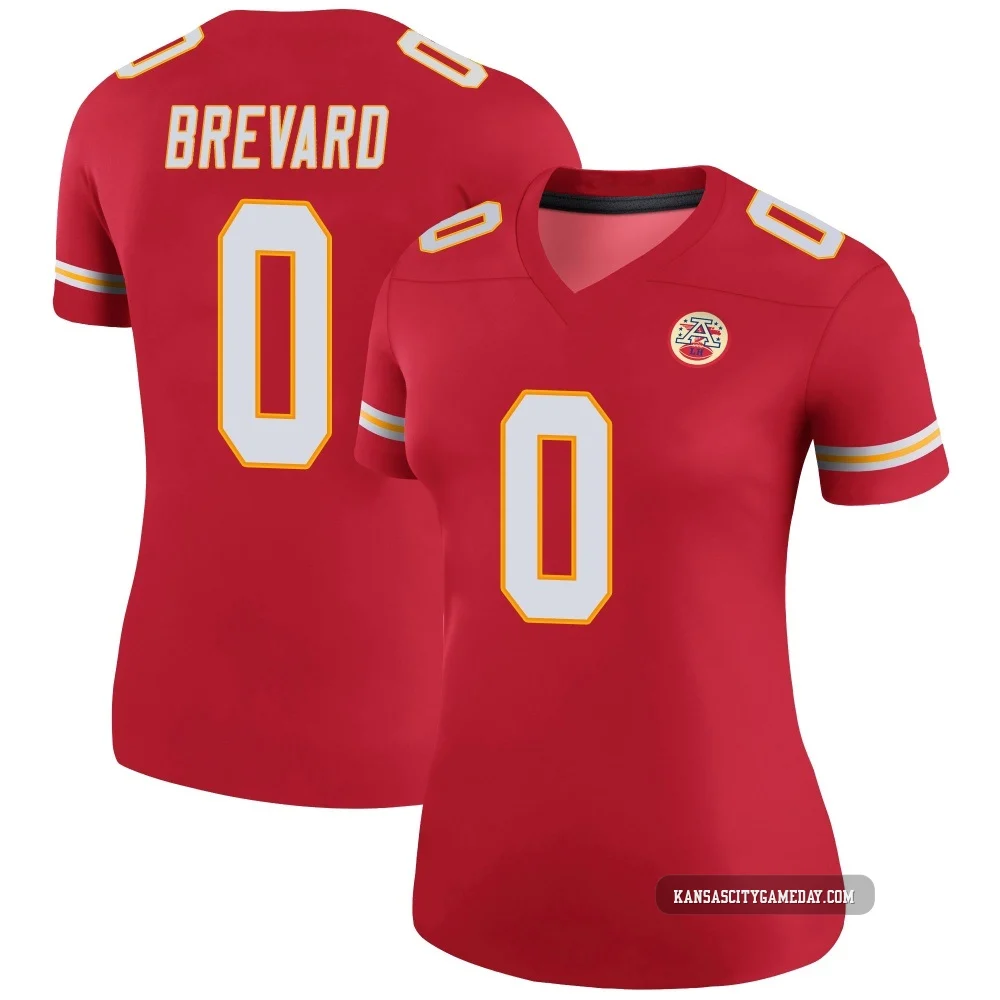 Women's Cole Brevard Kansas City Chiefs ＃0 Legend Red Color Rush Jersey
