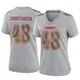 Women's Cole Christiansen Kansas City Chiefs ＃48 Game Gray Atmosphere Fashion Jersey