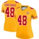 Women's Cole Christiansen Kansas City Chiefs ＃48 Legend Gold Inverted Jersey