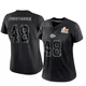 Women's Cole Christiansen Kansas City Chiefs ＃48 Limited Black Reflective Super Bowl LIX Jersey