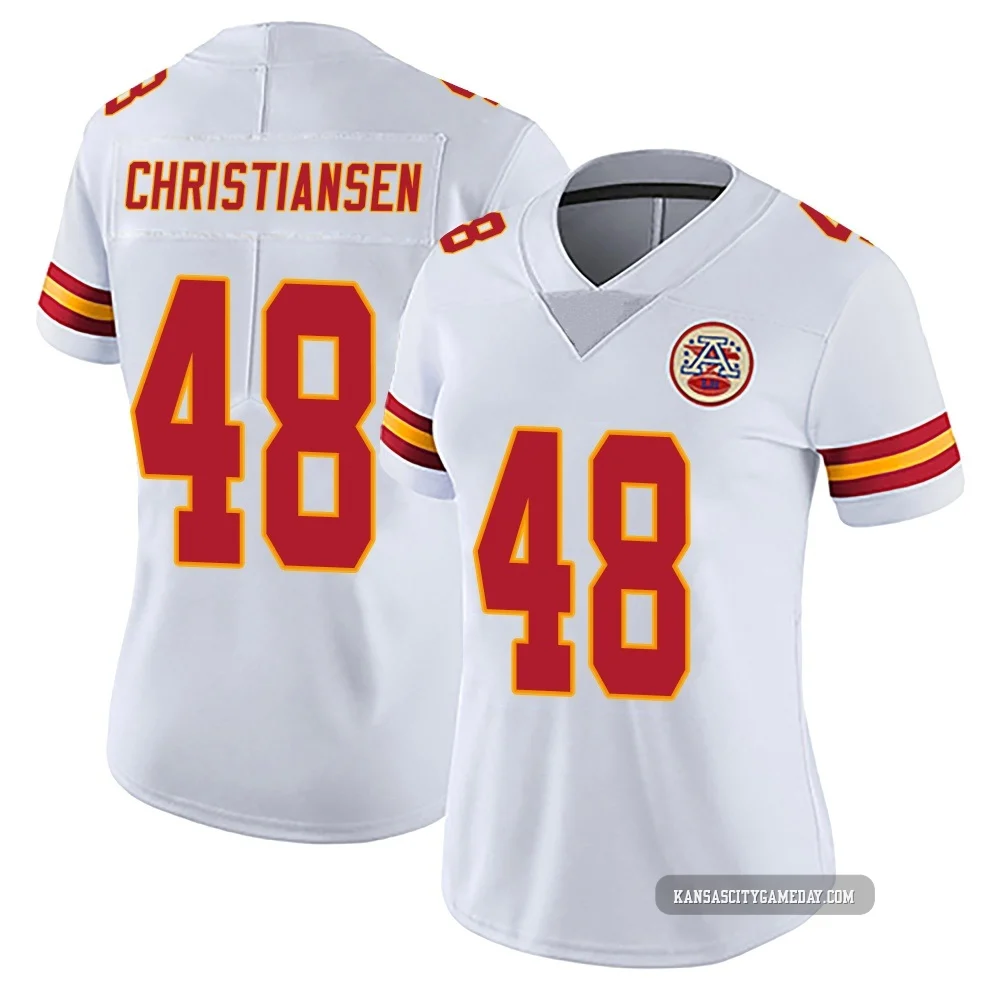 Women's Cole Christiansen Kansas City Chiefs ＃48 Limited White Vapor Untouchable Jersey
