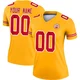 Women's Custom Kansas City Chiefs ＃00 Legend Gold Inverted Jersey