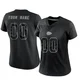 Women's Custom Kansas City Chiefs ＃00 Limited Black Reflective Jersey