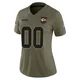 Women's Custom Kansas City Chiefs ＃00 Limited Olive 2025 Salute to Service Jersey