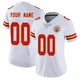 Women's Custom Kansas City Chiefs ＃00 Limited White Vapor Untouchable Jersey