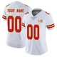 Women's Custom Kansas City Chiefs ＃00 Limited White Vapor Untouchable Super Bowl LIX Jersey