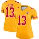 Women's Cyrus Allen Kansas City Chiefs ＃13 Legend Gold Inverted Jersey