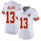 Women's Cyrus Allen Kansas City Chiefs ＃13 Limited White Vapor Untouchable Jersey