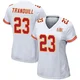 Women's Drue Tranquill Kansas City Chiefs ＃23 Game White Super Bowl LIX Jersey