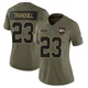 Women's Drue Tranquill Kansas City Chiefs ＃23 Limited Olive 2025 Salute to Service Jersey