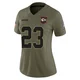 Women's Drue Tranquill Kansas City Chiefs ＃23 Limited Olive 2025 Salute to Service Jersey