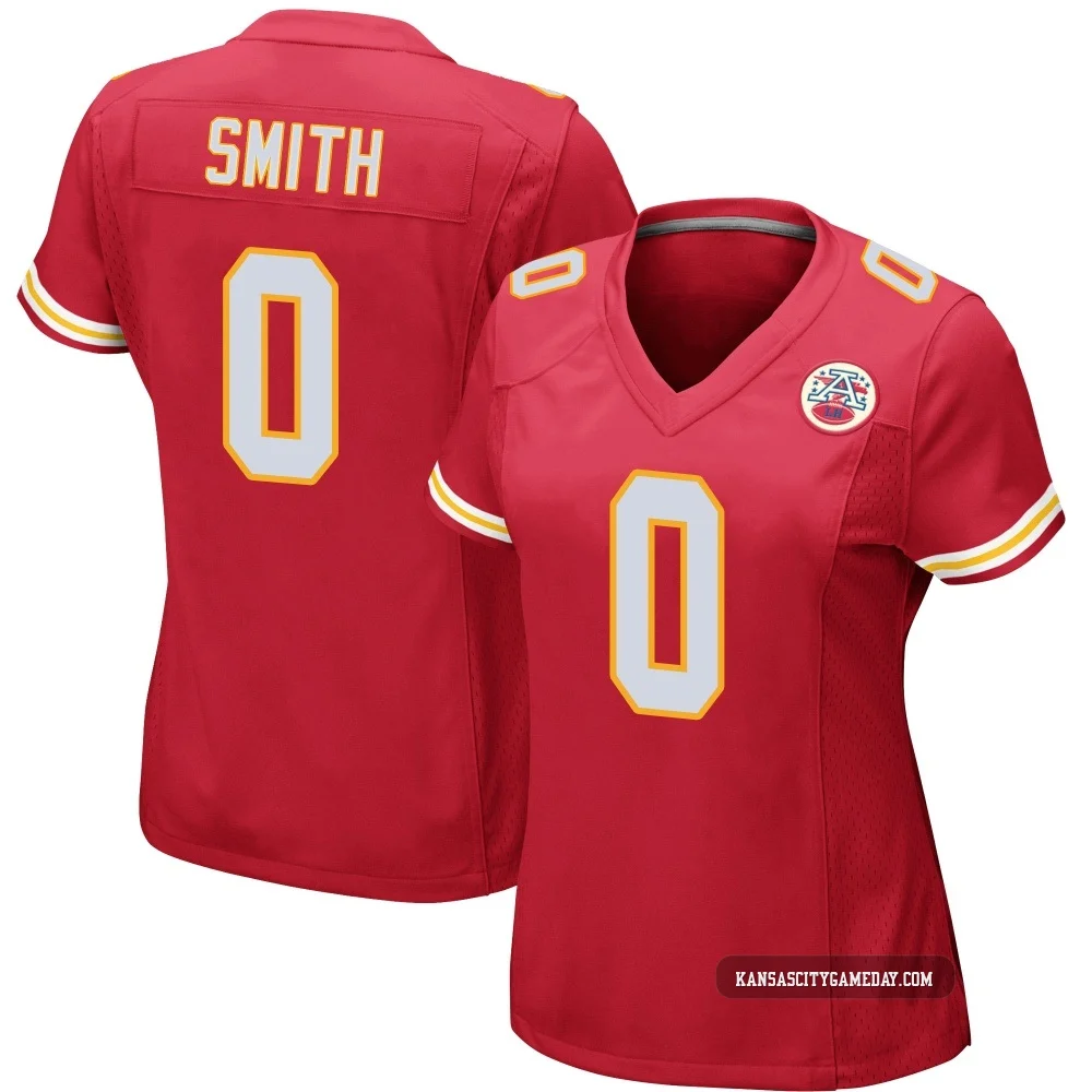 Women's EJ Smith Kansas City Chiefs ＃0 Game Red Team Color Jersey