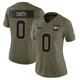 Women's EJ Smith Kansas City Chiefs ＃0 Limited Olive 2025 Salute to Service Jersey