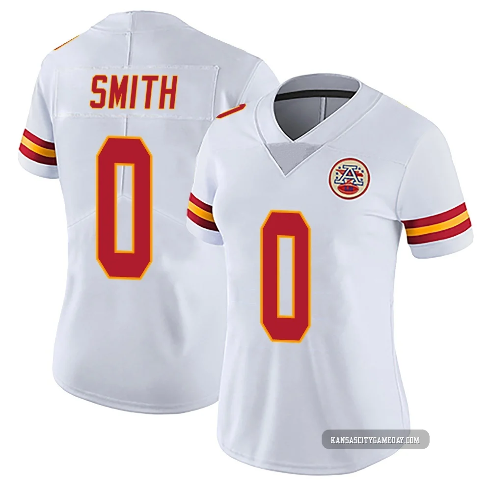 Women's EJ Smith Kansas City Chiefs ＃0 Limited White Vapor Untouchable Jersey