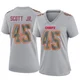 Women's Eric Scott Jr. Kansas City Chiefs ＃45 Game Gray Atmosphere Fashion Jersey
