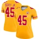 Women's Eric Scott Jr. Kansas City Chiefs ＃45 Legend Gold Inverted Jersey