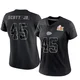 Women's Eric Scott Jr. Kansas City Chiefs ＃45 Limited Black Reflective Super Bowl LIX Jersey